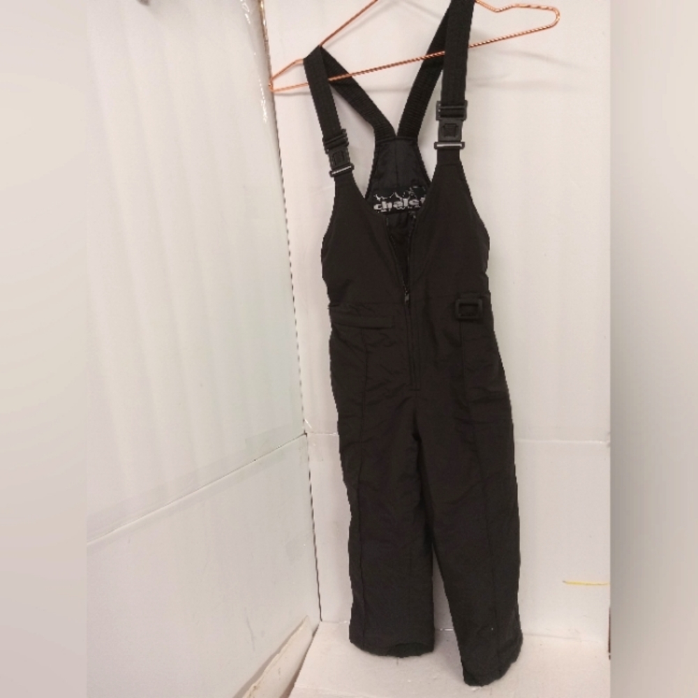Chalet Ski Wear Toddler's Kids Size 3/4 Black Overalls Boys Unisex